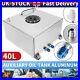 10 GAL 40 Litre Fuel Cell Tank withSensor+ Foam AN10 Fitting Polished Aluminium