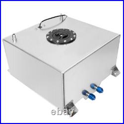 10 GAL 40 Litre Fuel Cell Tank withSensor+ Foam AN10 Fitting Polished Aluminium