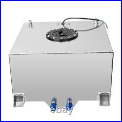 10 GAL 40 Litre Fuel Cell Tank withSensor+ Foam AN10 Fitting Polished Aluminium