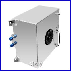 10 GAL 40 Litre Fuel Cell Tank withSensor+ Foam AN10 Fitting Polished Aluminium