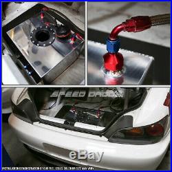 10 Gallon Aluminum Fuel Cell Gas Tank Kit With Cap, Level Sender & Nylon Fuel Line – Polished