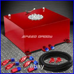 15.5 Gallon/59l Red Aluminum Fuel Cell Gas Tank+level Sender+nylon Fuel Line Kit