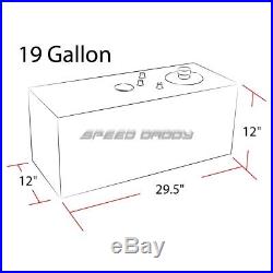 19 Gallon/72l Top-feed Aluminum Racing/drift Fuel Cell Gas Tank+cap+level Sender