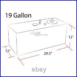 19 Gallon Top-feed Coated Race Fuel Cell Tank+cap+level Sender+nylon Line Kit