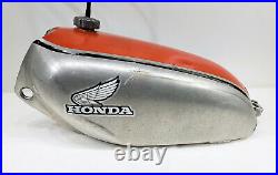 1975 75 Honda CR250M Elsinore OEM Aluminum Gas Fuel Petrol Tank Gastank USED