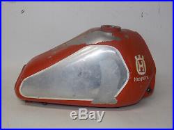1980 Husqvarna Alloy Aluminum Fuel Gas Tank Red Cr Wr Or 125 250 420