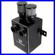 2.0L 2 x 12AN Universal oil breather catch tank + filter + drain Alu black