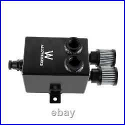 2.0L 2 x 12AN oil breather catch tank + filter&drain Aluminium black NEW UK