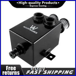 2.0L 2 x 12AN oil breather catch tank + filter&drain UK Aluminium black
