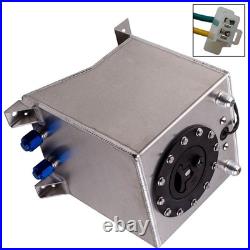 2.5 Gallon / 10 Litre Aluminum Fuel Cell Tank 10AN male fitting withSending Unit