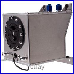 2.5 Gallon / 10 Litre Aluminum Fuel Cell Tank 10AN male fitting withSending Unit