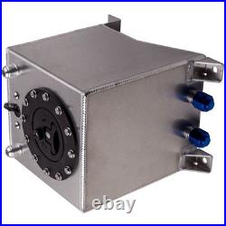 2.5 Gallon / 10 Litre Aluminum Fuel Cell Tank 10AN male fitting withSending Unit