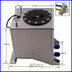 2.5 Gallon / 10 Litre Aluminum Fuel Cell Tank 10AN male fitting withSending Unit