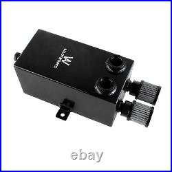 2.7L 12AN Slim oil breather catch Aluminium tank can + filter + Black drain