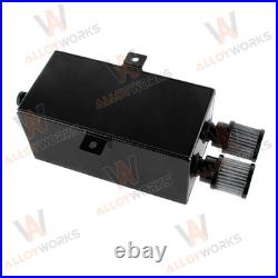 2.7L 12AN Slim oil breather catch Aluminium tank can + filter + Black drain