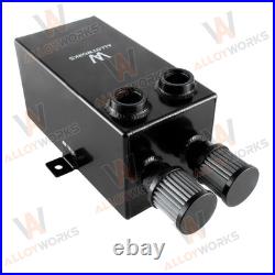2.7L 12AN Slim oil breather catch Aluminium tank can + filter + Black drain NEW