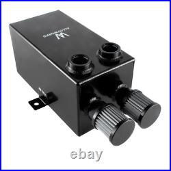 2.7L Aluminium Black 12AN Slim Oil Breather Catch Tank Can + Filter + Drain 2.7L Aluminium Black 12AN Slim Oil Breather Catch Tank Can + Filter + Drain
