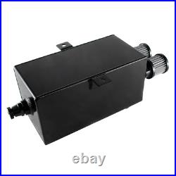 2.7L Aluminium Black 12AN Slim Oil Breather Catch Tank Can + Filter + Drain