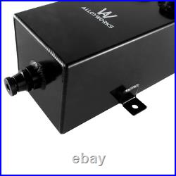 2.7L Aluminium Black 12AN Slim Oil Breather Catch Tank Can + Filter + Drain