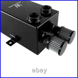 2.7L Aluminium Black 12AN Slim Oil Breather Catch Tank Can + Filter + Drain