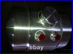 2 Gal. Spun Aluminum Vintage Gasser Fuel Injection Tank And Brackets
