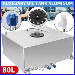 20 Gallon 80L Aluminum Racing Drift Fuel Cell Tank With Cap Foam Outside