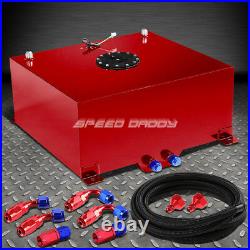 20 Gallon Red Aluminum Fuel Cell Gas Tank+cap+level Sender+nylon Fuel Line Kit
