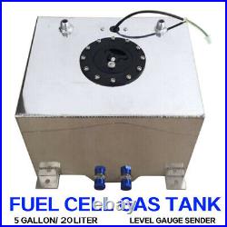 20 L Motorsport Fuel Tank Aluminium Race Tank Fuel Cell Dash Universal 5 Gallon