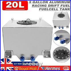 20L/5 Gallon Aluminum Racing Drift Fuel Fuel Cell Tank 20L + Cap Foam Outside UK