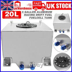 20L/5 Gallon Aluminum Racing Drift Fuel Fuel Cell Tank 20L + Cap Foam Outside UK