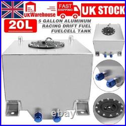 20L/5 Gallon Aluminum Racing Drift Fuel Fuel Cell Tank 20L + Cap Foam Outside UK