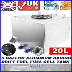 20L/5 Gallon Aluminum Racing Drift Fuel Fuel Cell Tank 20L + Cap Outside UK
