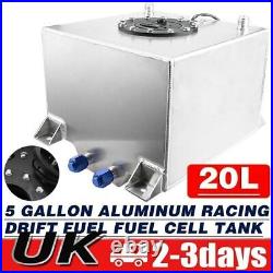 20L/5 Gallon Aluminum Racing Drift Fuel Fuel Cell Tank 20L + Cap Outside UK