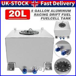 20L/5 Gallon Aluminum Racing Drift Fuel Fuel Cell Tank 20L + Cap Outside UK