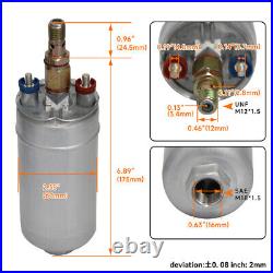 2L Billet High Flow Swirl Fuel Surge Tank AN6 + 044 External Fuel Pump Silver