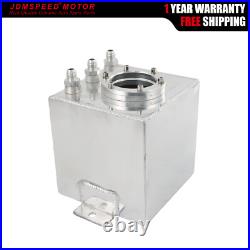 2L High Flow Swirl Fuel Surge Pot Tank AN6 Aluminum Fit 044 External Fuel Pump