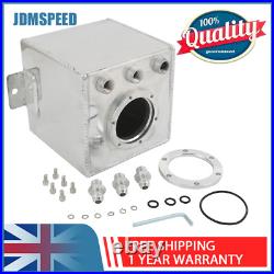 2L High Flow Swirl Fuel Surge Tank Aluminum AN6 Fit For 044 External Fuel Pump