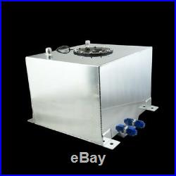 30L Aluminium Fuel tank mirror polish Fuel cell with cap/foam inside with sensor