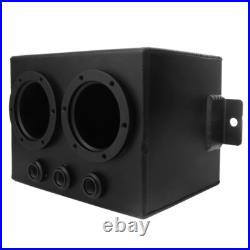3L Black Dual Billet Fuel Surge Tank + 2 Pcs External 044 Fuel Pumps Universal