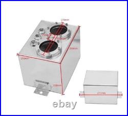 3L High Flow Swirl Fuel Surge Pot Tank For 044 External Fuel Pump AN6 Aluminum
