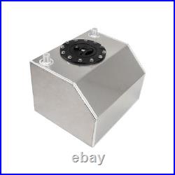 4 Gallon 16l Polished Aluminum Fuel Pressure Regulator Fuel Cell Tank Drift