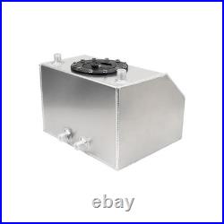 4 Gallon 16l Polished Aluminum Fuel Pressure Regulator Fuel Cell Tank Drift