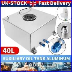 40L 10GAL Fuel Cell Surge Tank with Sensor 40 Litres + Foam AN10 Fitting Aluminium