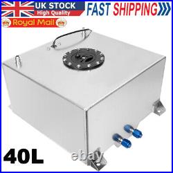 40L Fuel Cell Surge Tank with Sensor 40 Litres+Foam AN10 Fitting Aluminium 10GAL