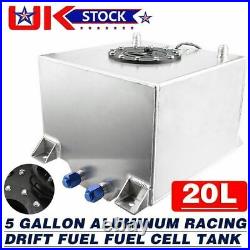 5 Gallon 20L Aluminum Racing Drift Fuel Cell Tank With Cap Foam Outside UK