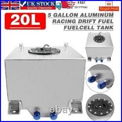 5 Gallon 20L Aluminum Racing Drift Fuel Cell Tank With Cap Foam Outside UK STOCK