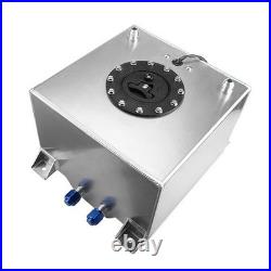 5 Gallon 20L Aluminum Racing Drift Fuel Cell Tank With Cap Outside