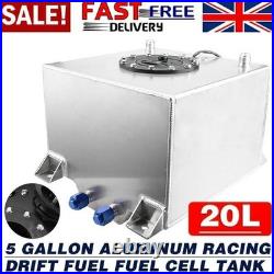 5 Gallon 20L Aluminum Racing Drift Fuel Cell Tank With Cap Outside UK