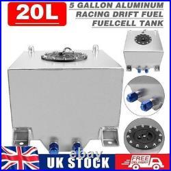 5 Gallon 20L Aluminum Racing Drift Fuel Cell Tank With Cap Outside UK STOCK