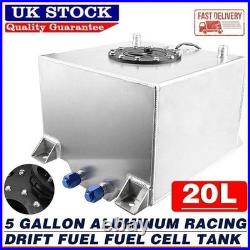 5 Gallon 20L Universal Aluminum Fuel Cell Gas Tank Black Practical Auto Car